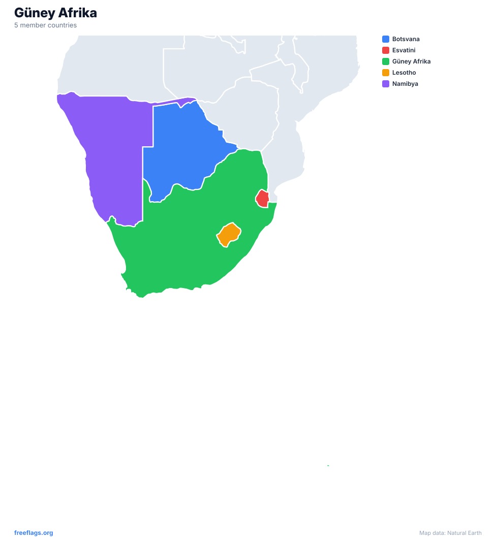 Güney Afrika Bölge Haritası