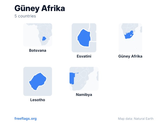 Güney Afrika Ülke Şekilleri