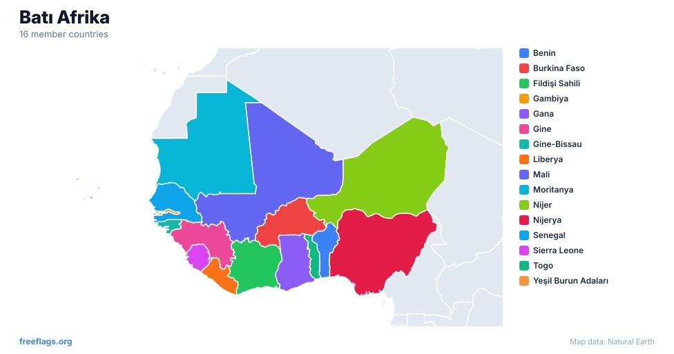 Batı Afrika Bölge Haritası