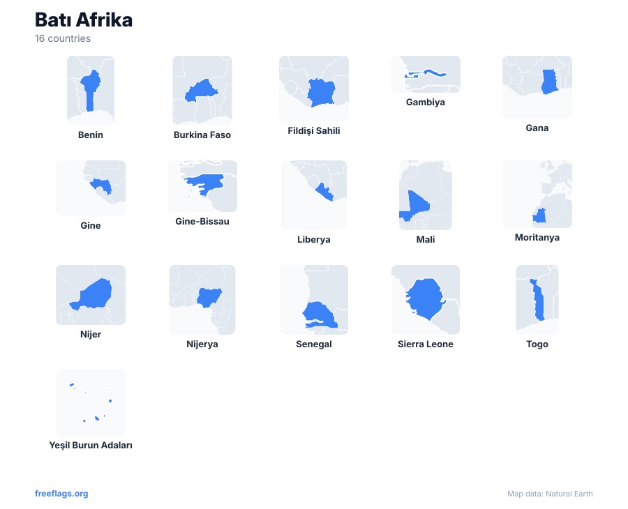 Batı Afrika Ülke Şekilleri