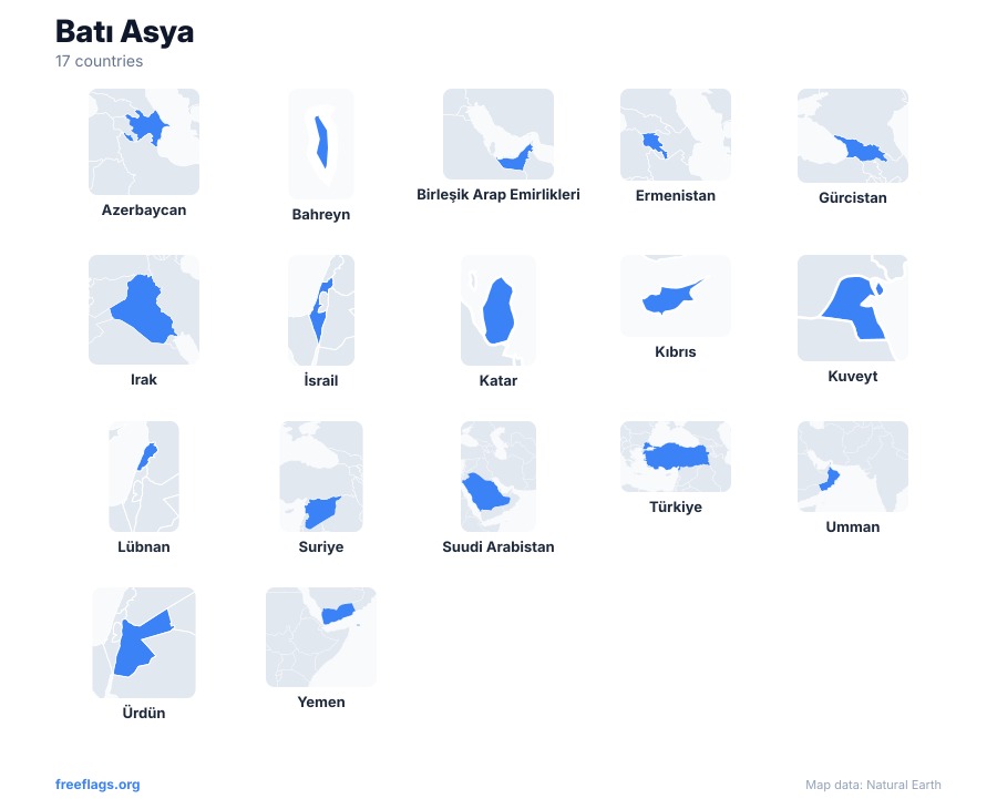 Batı Asya Ülke Şekilleri