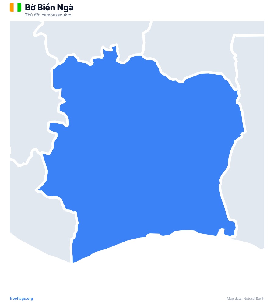 Bờ Biển Ngà map poster
