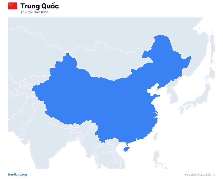 Trung Quốc map poster