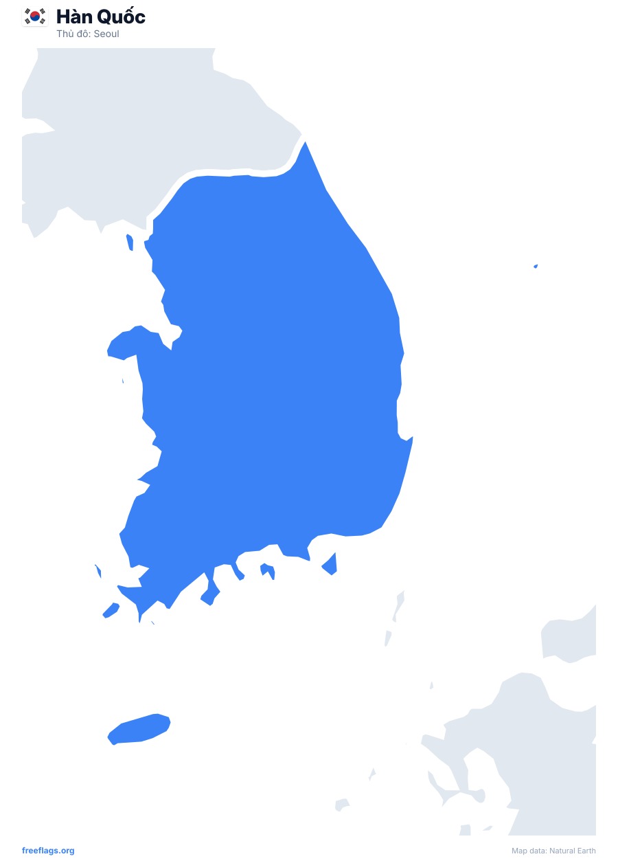 Hàn Quốc map poster