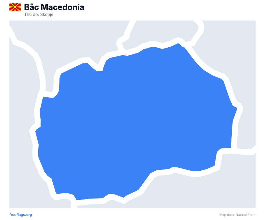 Bắc Macedonia map poster