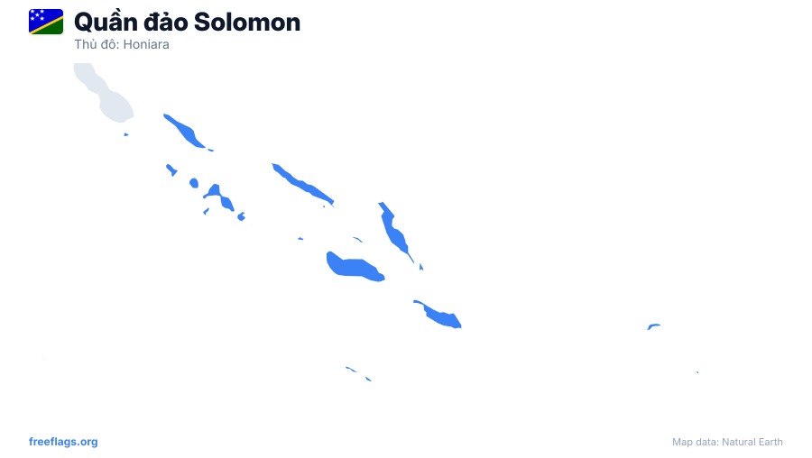 Quần đảo Solomon map poster