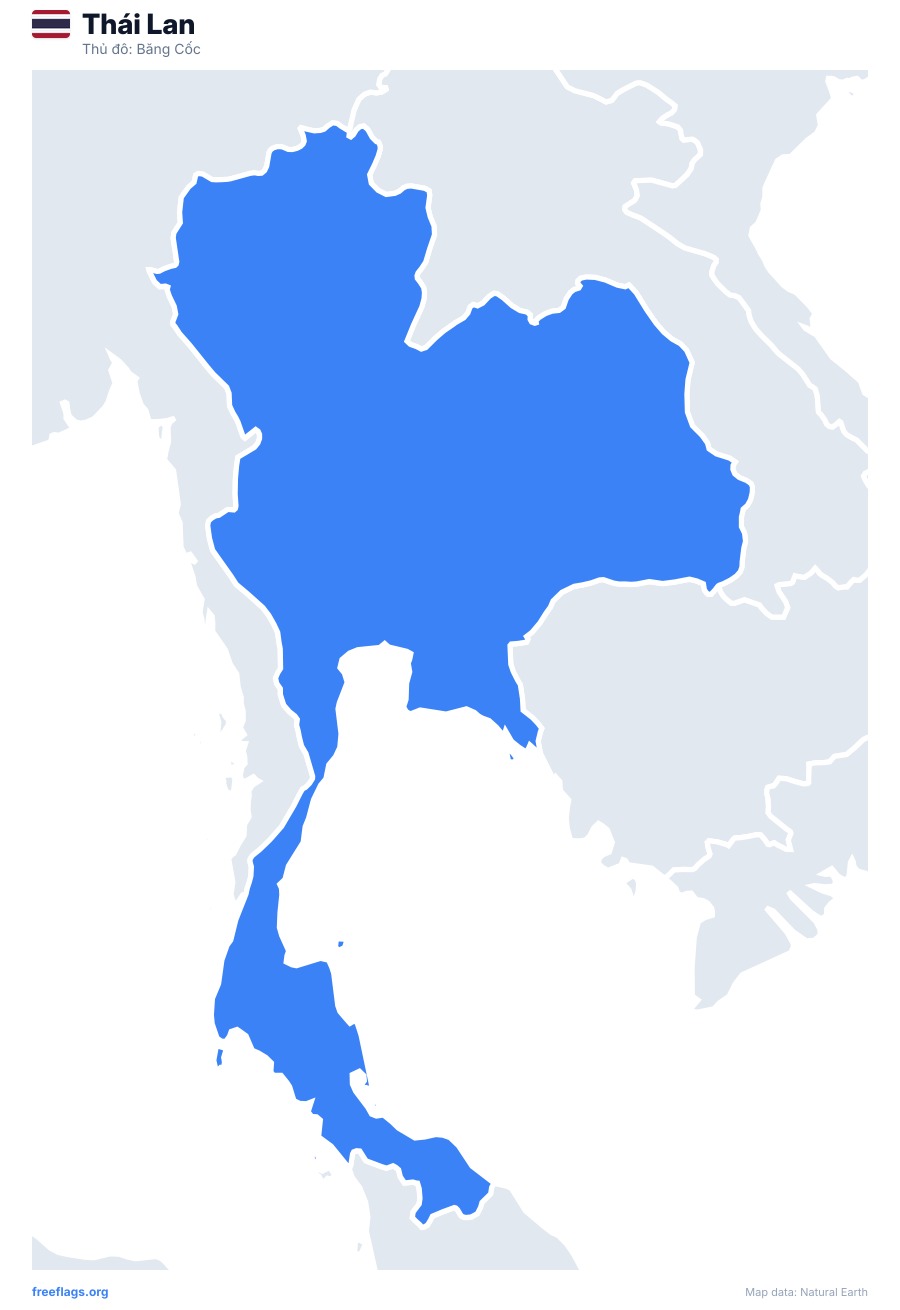 Thái Lan map poster