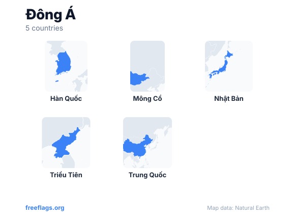 Đông Á Hình dạng Quốc gia