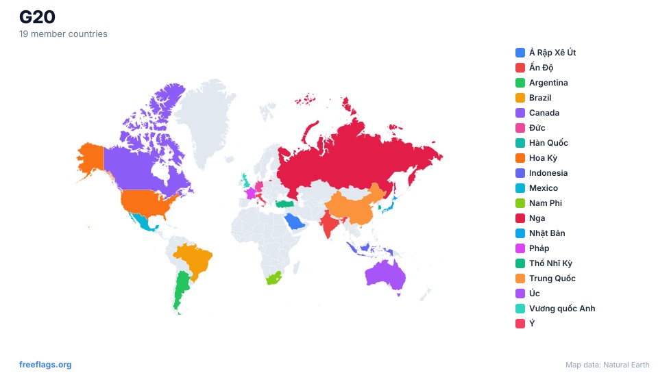 G20 Bản đồ Khu vực