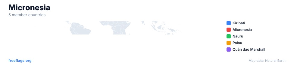 Micronesia Bản đồ Khu vực
