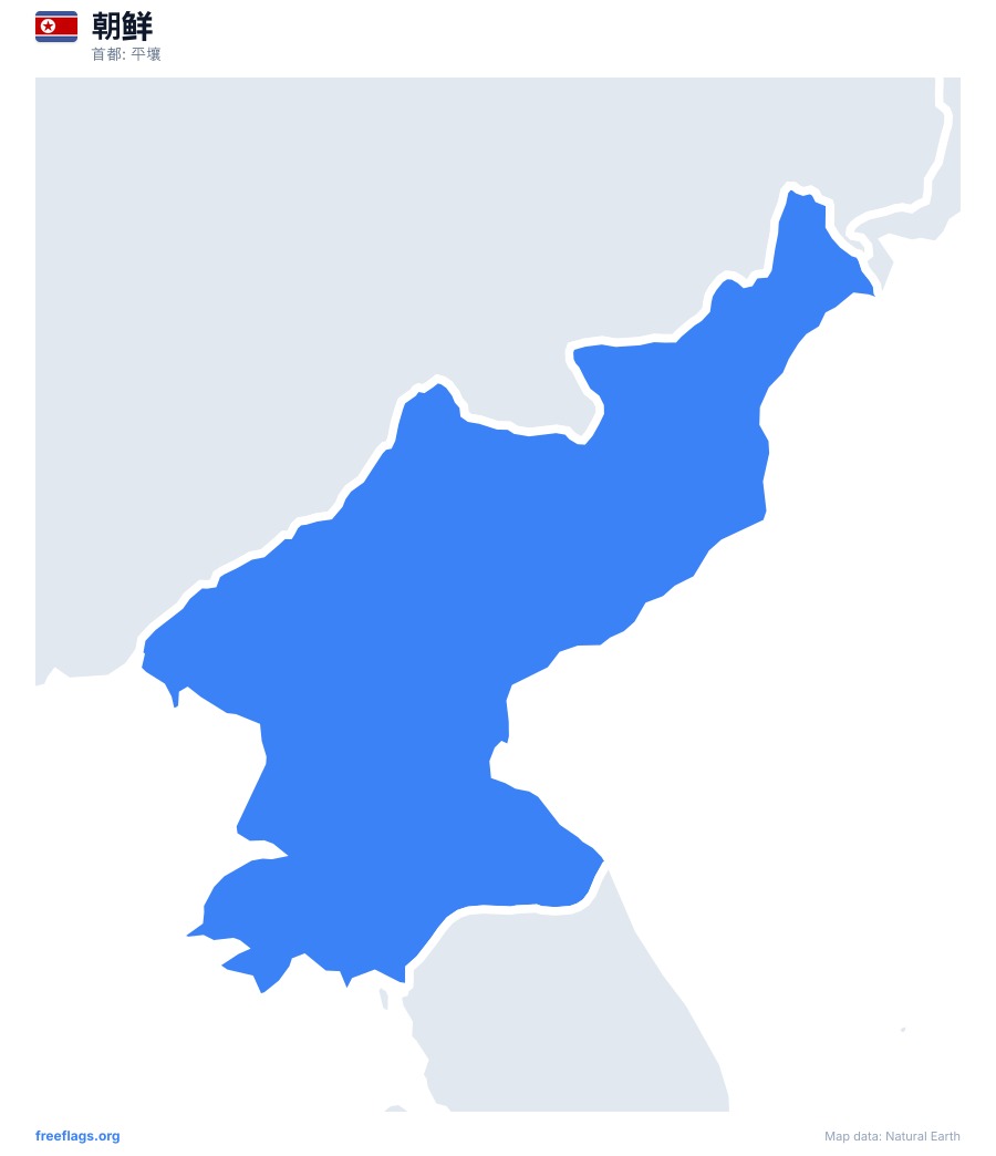 朝鲜 map poster