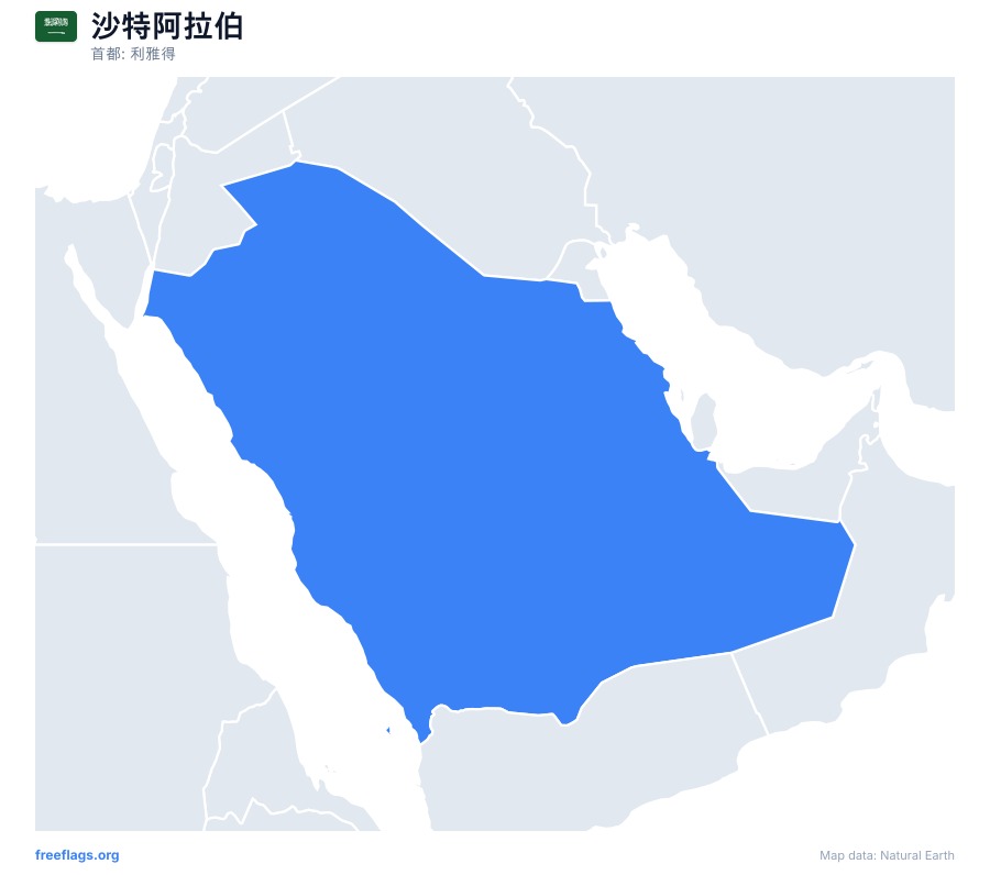 沙特阿拉伯 map poster