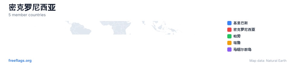 密克罗尼西亚 区域地图