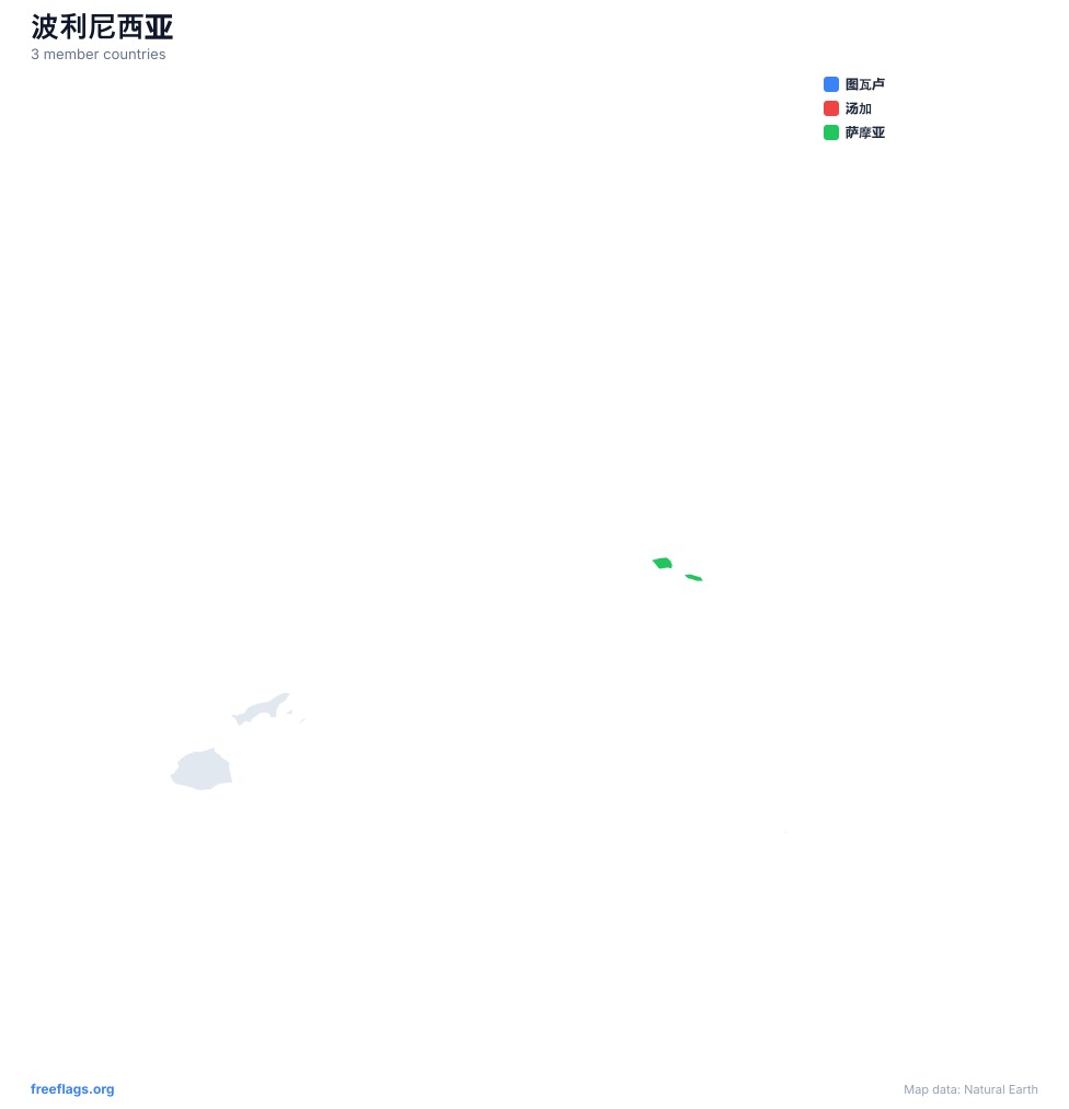 波利尼西亚 区域地图