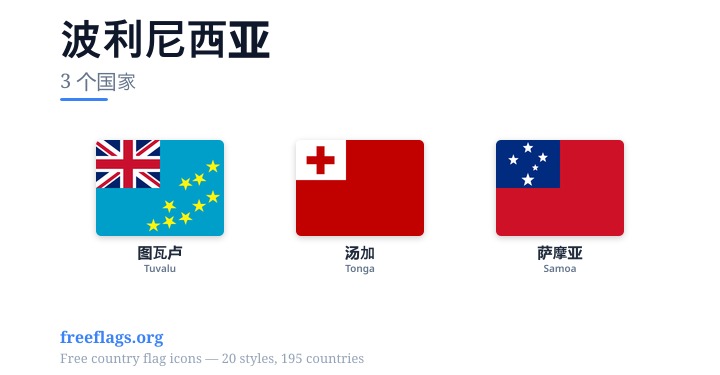 波利尼西亚 成员国旗